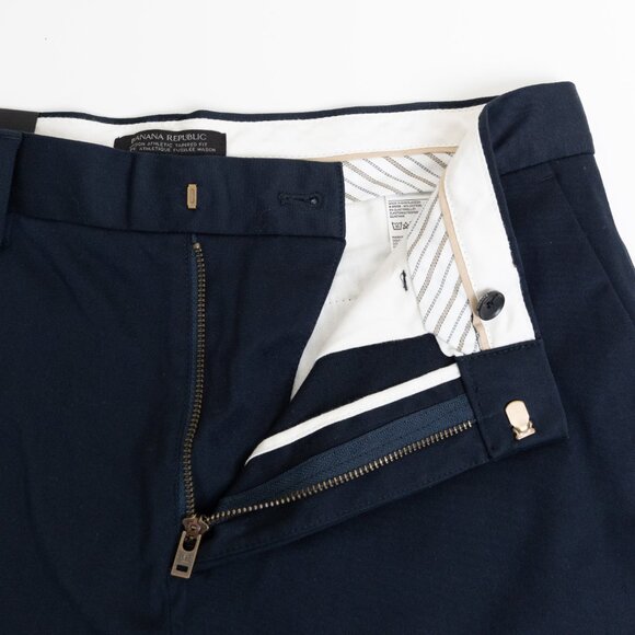 Banana Republic Mason Chino 32x32 Athletic Tapered Rapid Movement Pant Navy Blue - Picture 6 of 13